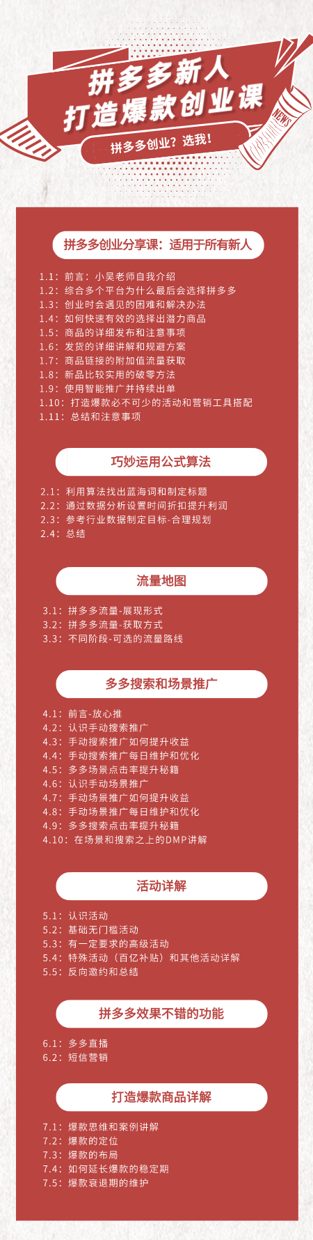 搜外网-拼多多新人打造爆款创业课-完结