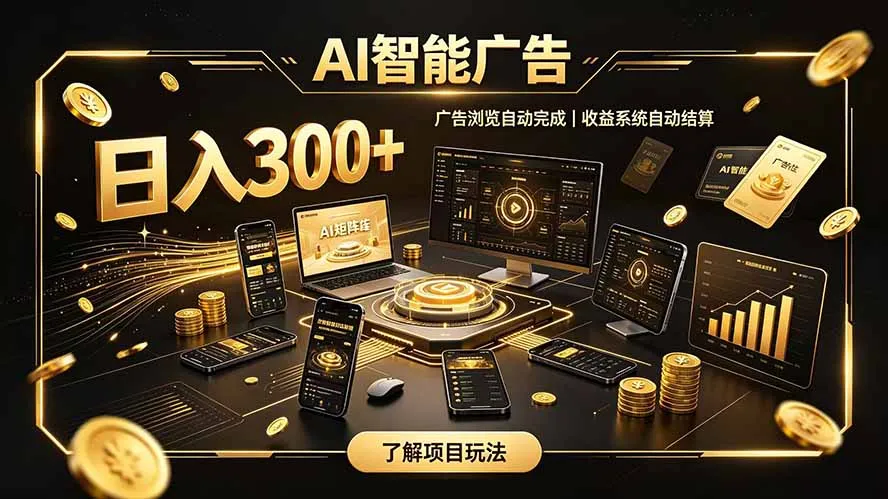 自研 AI 系统|轻资产起步|长期稳定收益|宝妈 上班族轻轻松松日入300+