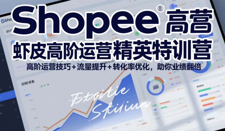 Shopee虾皮高阶运营精英特训营，高阶运营技巧+流量提升+转化率优化，助你业绩翻倍(更新26年9月)