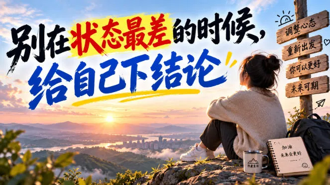 某公众号付费文章:别在状态最差的时候,给自己下结论