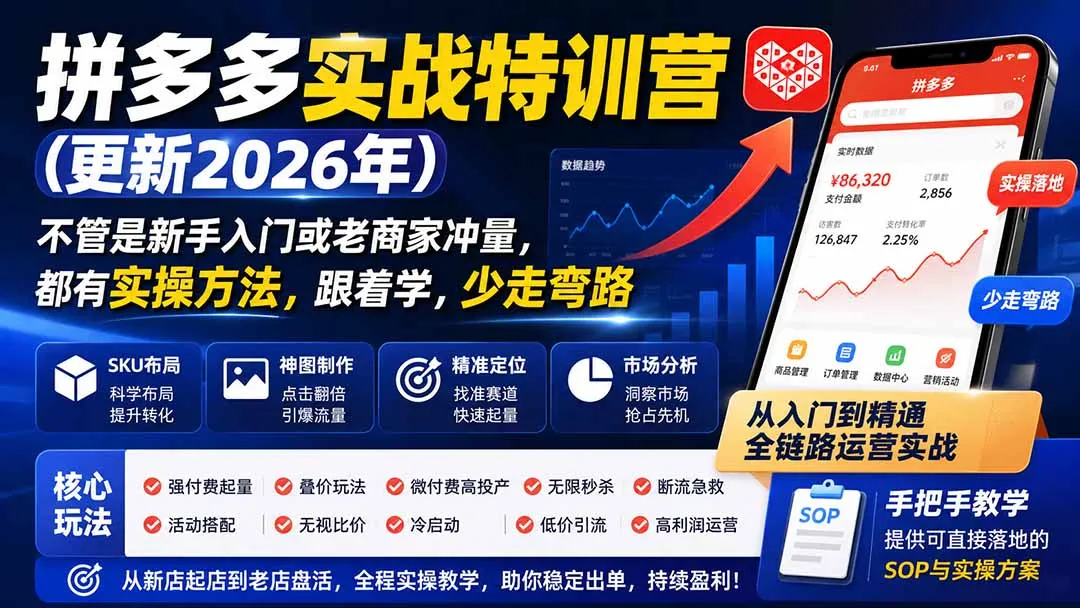 拼多多实战特训营(更新26年0821 1 拼多多实战特训营(更新26年0821 1