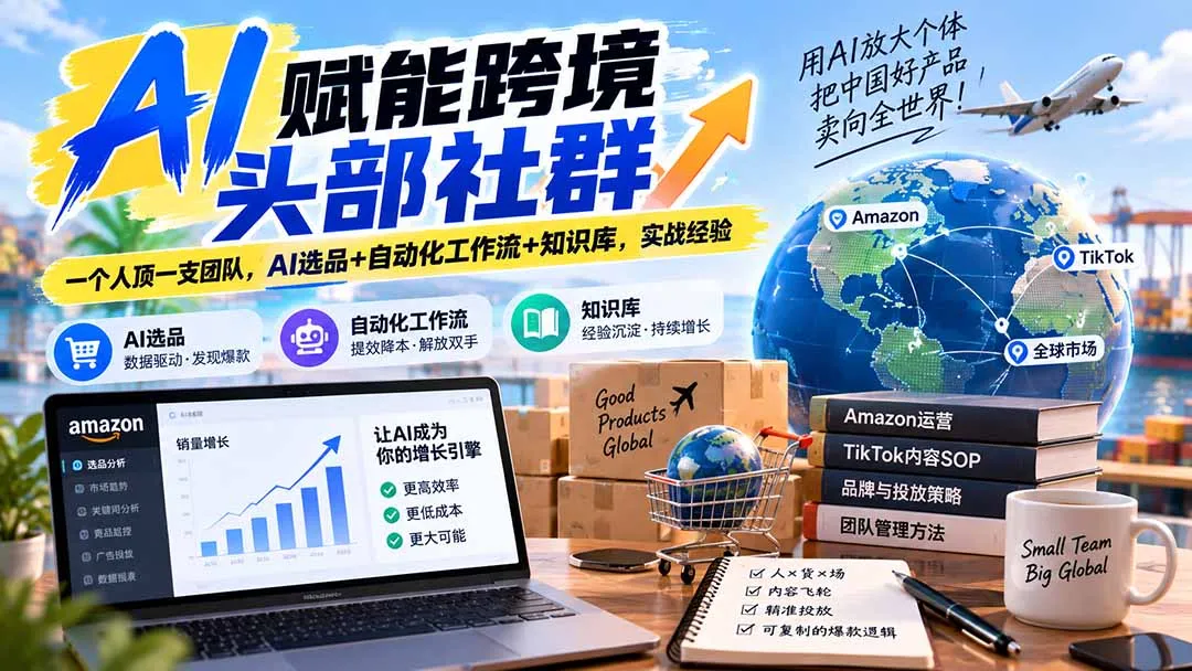 AI赋能跨境头部社群-更新9月:一个人顶一支团队,AI选品+自动化工作流+知识库,实战经验 1 AI赋能跨境头部社群-更新9月:一个人顶一支团队,AI选品+自动化工作流+知识库,实战经验 1