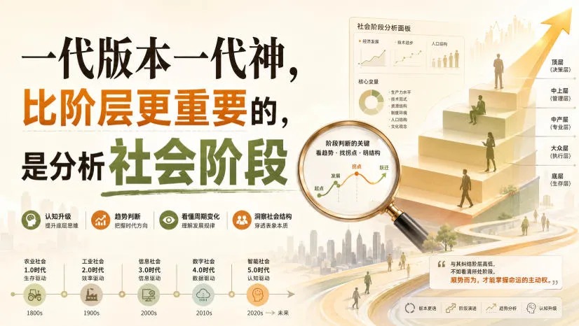 付费文章：一代版本一代神，比阶层更重要的，是分析社会阶段