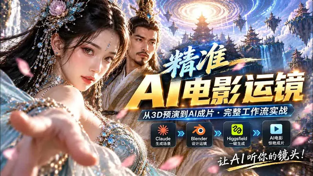 AI视频终于能精准运镜了!Claude + Blender + Higgsfield 免费插件实测 1 AI视频终于能精准运镜了!Claude + Blender + Higgsfield 免费插件实测 1