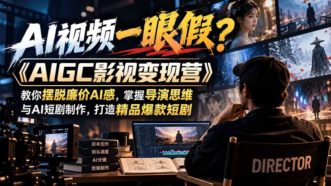 【无水印】AI视频一眼假?《AIGC影视变现营》教你摆脱廉价AI感,掌握导演思维与AI短剧制作,打造精品爆款短剧 1 【无水印】AI视频一眼假?《AIGC影视变现营》教你摆脱廉价AI感,掌握导演思维与AI短剧制作,打造精品爆款短剧 1