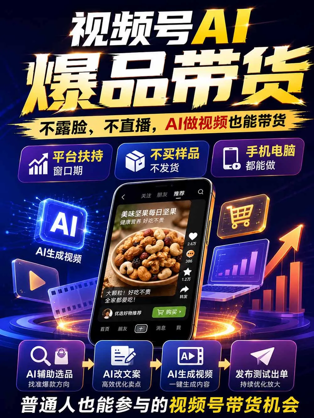 2026视频号AI爆品带货训练营-9月开课｜不露脸不直播，AI做视频发视频号，有人下单，你赚佣金，轻松单日佣金1000+ 3