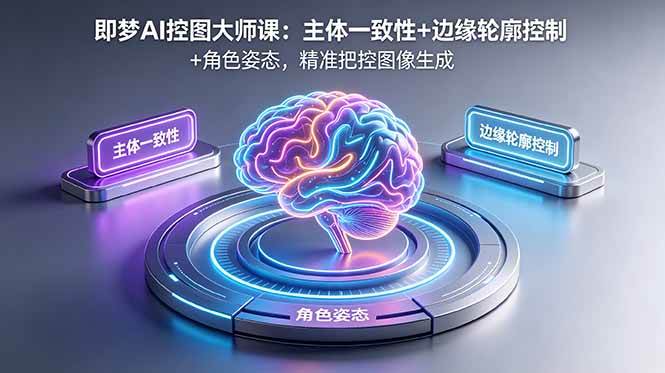 （18619期）即梦AI控图大师课：主体一致性+边缘轮廓控制+角色姿态，精准把控图像生成