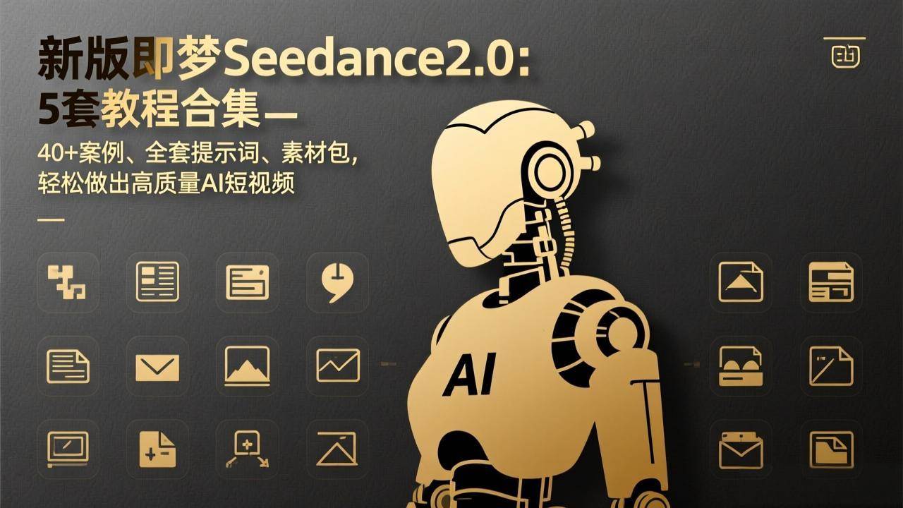(17398期)新版即梦Seedance2.0:5套教程合集,40+案例、全套提示词、素材包,轻松做出高质量AI短视频 (17398期)新版即梦Seedance2.0:5套教程合集,40+案例、全套提示词、素材包,轻松做出高质量AI短视频