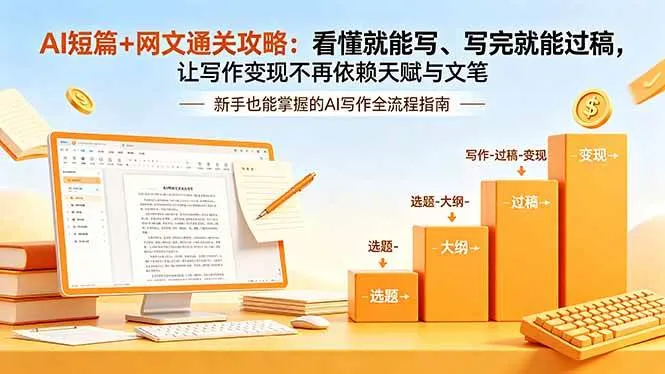 (19655期)AI短篇+网文通关攻略-更新:看懂就能写、写完就能过稿,让写作变现不再依赖天赋与文笔 (19655期)AI短篇+网文通关攻略-更新:看懂就能写、写完就能过稿,让写作变现不再依赖天赋与文笔