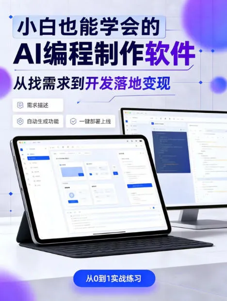 手把手教会你ai编程制作软件到变现全路径,零基础小白轻松上手,从找需求到开发落地变现【揭秘】