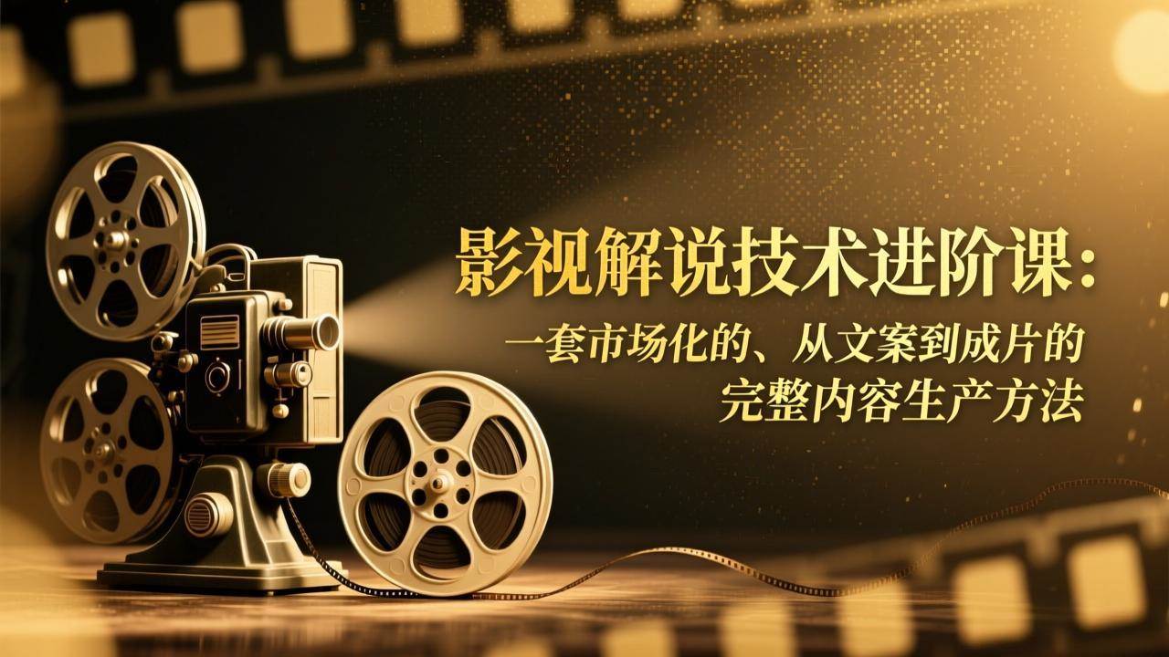 （17185期）影视解说技术进阶课：一套市场化的、从文案到成片的完整内容生产方法