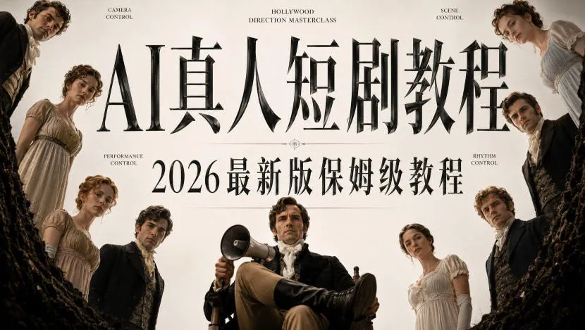 AI真人短剧制作全流程，AI视频大佬专为零基础研制的AI短剧教程，保姆级教程，新手一学就会！