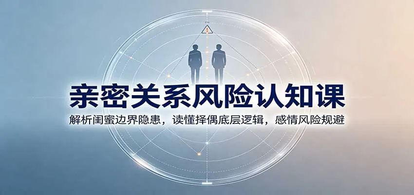 亲密关系风险认知课：解析闺蜜边界隐患，读懂择偶底层逻辑，感情风险规避