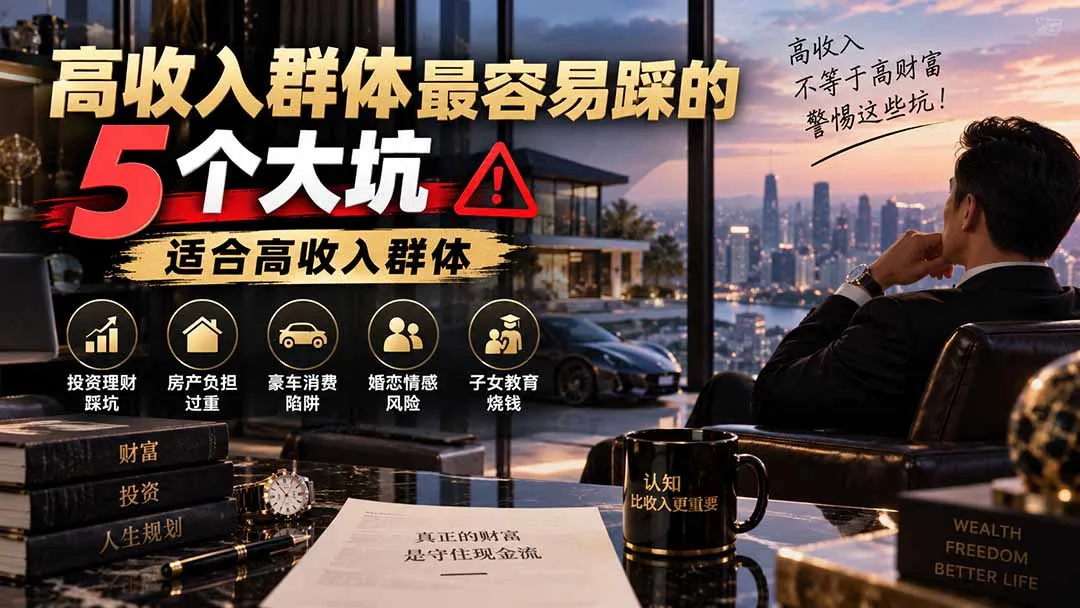 付费文章:高收入群体最容易踩的5个大坑,适合高收入群体 1 付费文章:高收入群体最容易踩的5个大坑,适合高收入群体 1