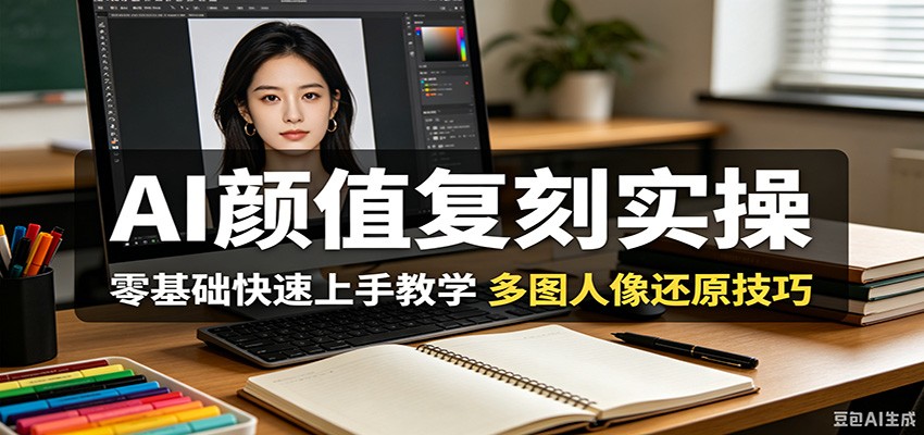 AI颜值复刻实操,零基础快速上手教学,多图人像还原技巧 AI颜值复刻实操,零基础快速上手教学,多图人像还原技巧