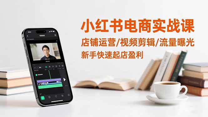 (16536期)小红书电商实战课:店铺运营/视频剪辑/流量曝光,新手快速起店盈利