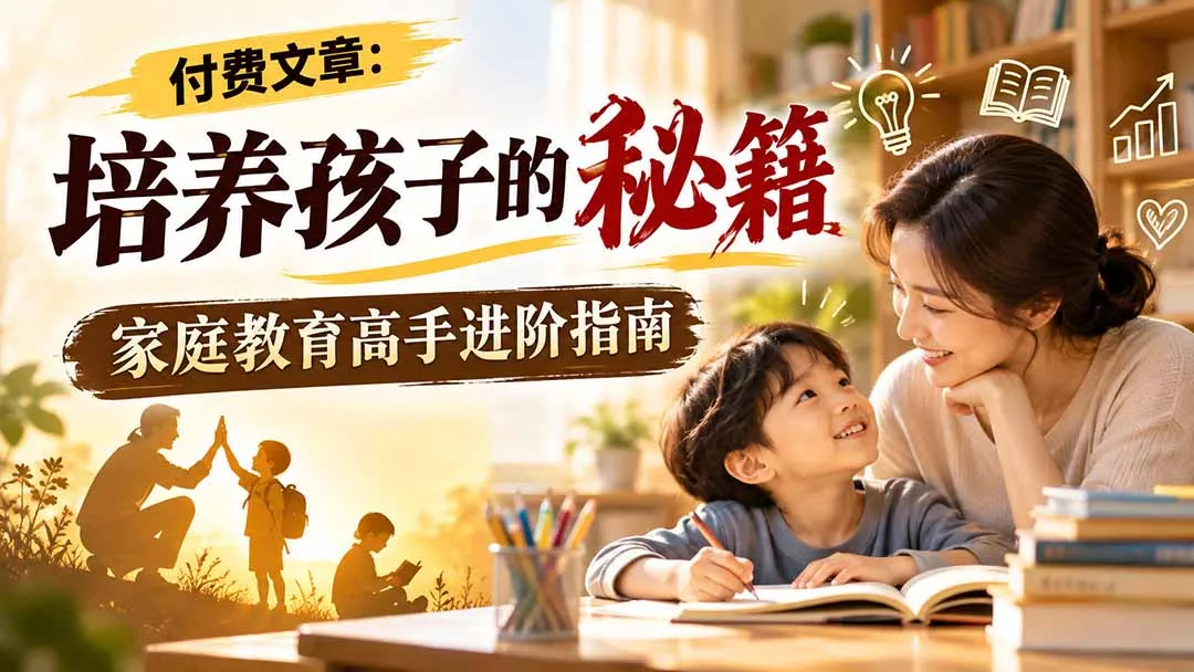 付费文章:培养孩子的秘籍,家庭教育高手进阶指南 1 付费文章:培养孩子的秘籍,家庭教育高手进阶指南 1