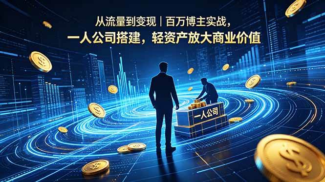 (18645期)从流量到变现|百万博主实战,一人公司搭建,轻资产放大商业价值