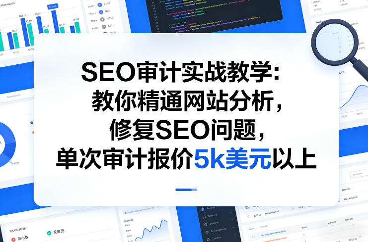 SEO审计实战教学:教你精通网站分析,修复SEO问题,单次审计报价5k美元以上 SEO审计实战教学:教你精通网站分析,修复SEO问题,单次审计报价5k美元以上