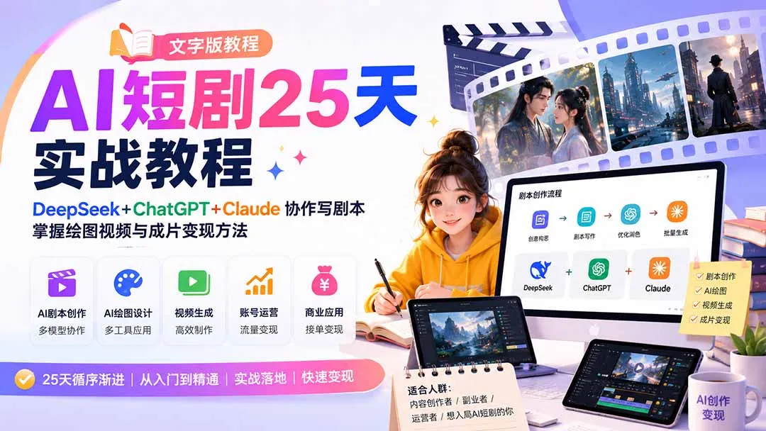 AI短剧25天实战教程(文字版教程 1