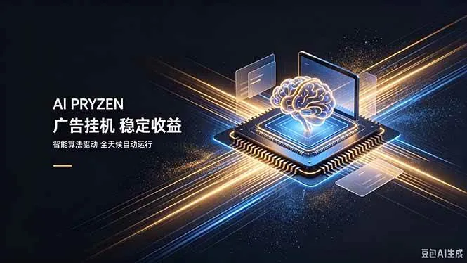 （19815期）AI Pryzen 广告挂机｜24小时自动跑，日入300-500，新手零门槛