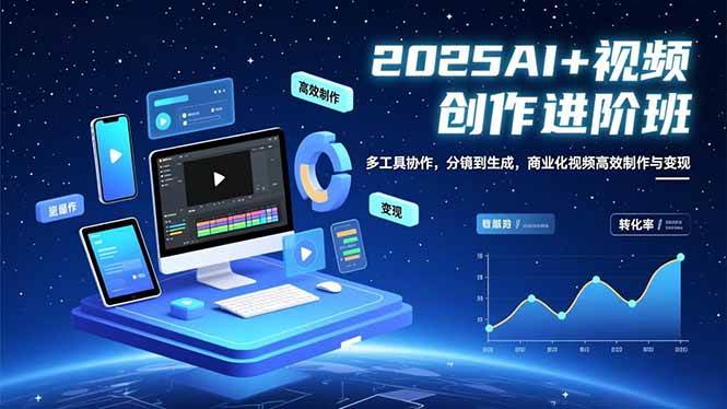 (16622期)AI+视频创作进阶班:多工具协作,分镜到生成,商业化视频高效制作与变现