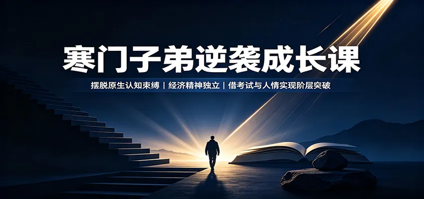 寒门子弟逆袭成长课：摆脱原生认知束缚，经济精神独立，借考试与人情实现阶层突破