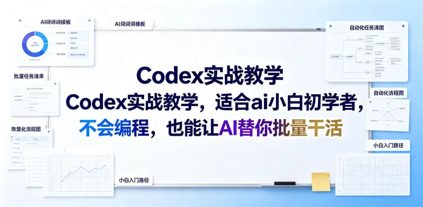 Codex实战教学，适合ai小白初学者，不会编程，也能让AI替你批量干活
