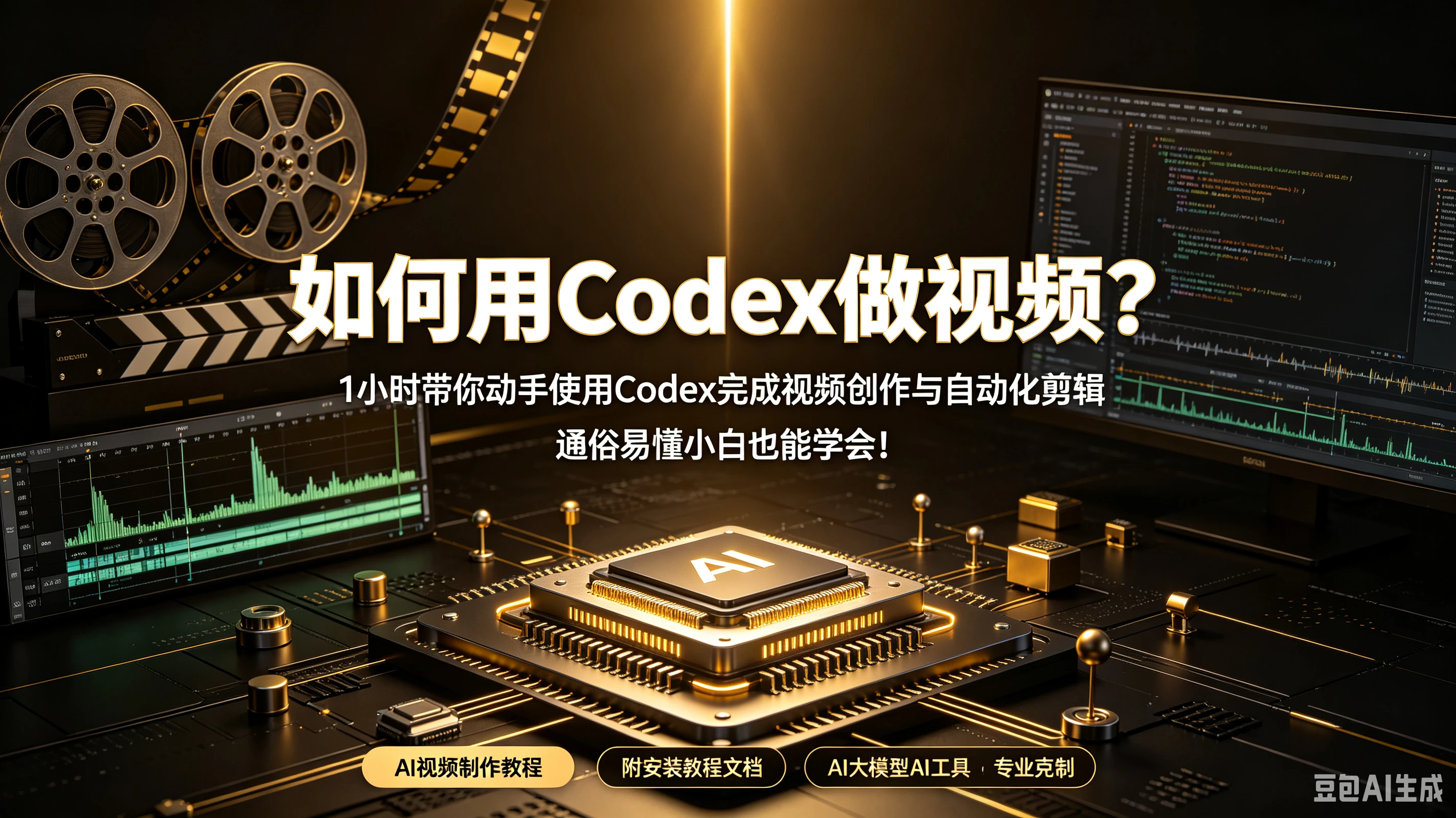 【精】如何用Codex做视频?1小时带你动手使用Codex完成视频创作与自动化剪辑,通俗易懂小白也能学会!AI视频制作教程附安装教程文档AI大模型AI工具 【精】如何用Codex做视频?1小时带你动手使用Codex完成视频创作与自动化剪辑,通俗易懂小白也能学会!AI视频制作教程附安装教程文档AI大模型AI工具
