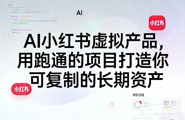 AI小红书虚拟产品，用跑通的项目打造你可复制的长期资产(更新1017)