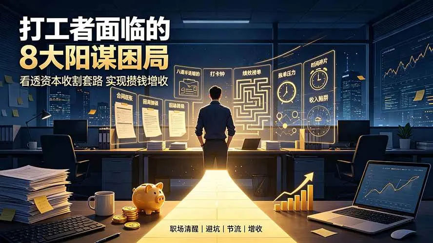 （19448期）付费文章：打工者面临的8大阳谋困局，看透资本收割套路实现攒钱增收