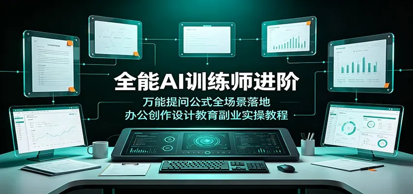 全能AI训练师进阶：万能提问公式全场景落地，办公创作设计教育副业实操教程