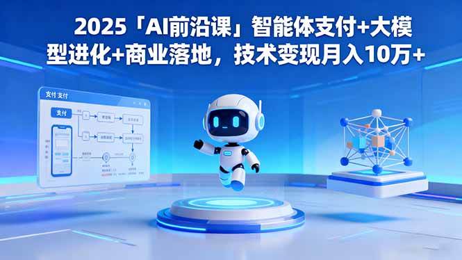 (16459期)2025「AI前沿课」智能体支付+大模型进化+商业落地,技术变现月入10万+
